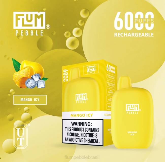 FLUM PEBBLES 6000 baforadas manga gelada 828A53 | FLUM PEBBLE VAPE BRASIL